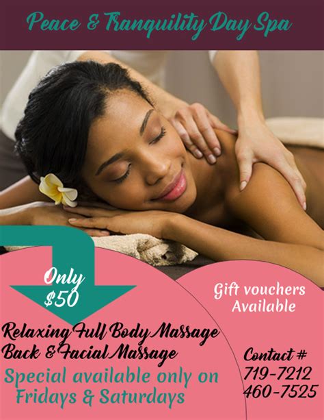 Massage And Spa Treatment Template Postermywall