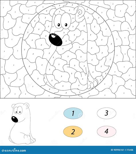 Polar Bear Color By Number