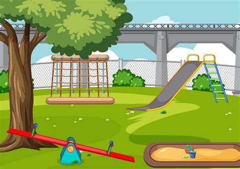 Empty Playground Background With Rides 8137166 Vector Art At Vecteezy