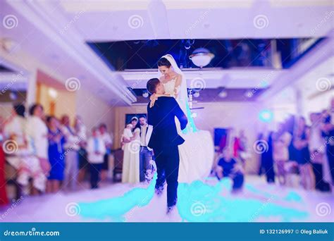 First Wedding Dancwedding Couple Dances On The Studio Wedding Day