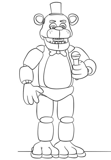 Freddy Coloring Pages Golden Sketch Coloring Page
