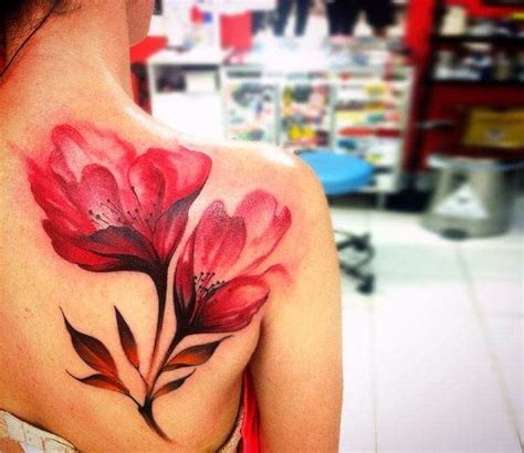 Red Flowers Tattoo By Phellipe Rodrigues Post 25092 Red Flower
