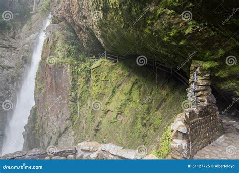Pailon Del Diablo Waterfall Ecuador Stock Image Image Of Banos
