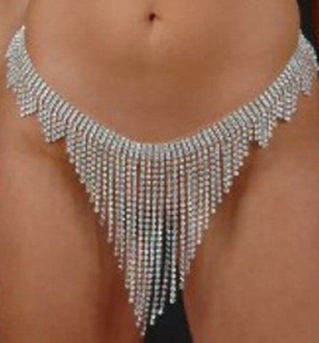 Wiipu Sexy Body Jewelry Rhinestone Belt Front Fall Belly