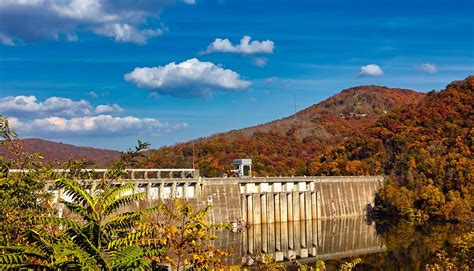 Bluestone Dam In Autumn West Virginia Photograph By Mountain Dreams