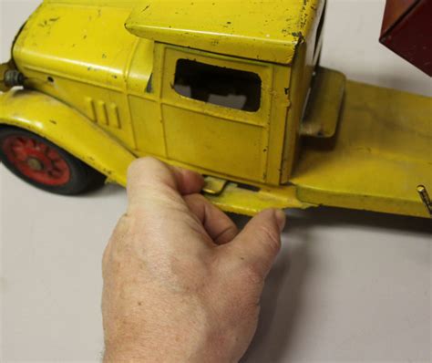 bargain john s antiques 1930 s antique pressed steel toy dump truck buddy l bargain john s