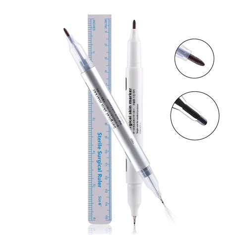 1 Set Surgical Skin Marker Eyebrow Marker Pen Tattoo Skin Marker Pen