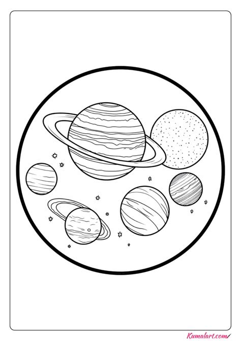 Coloring Sheet Dwarf Planet Coloring Page Printable A4 Page