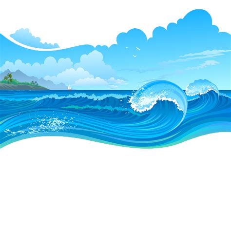 Cartoon Wave - Sea storms png download - 1000*1000 - Free Transparent png image