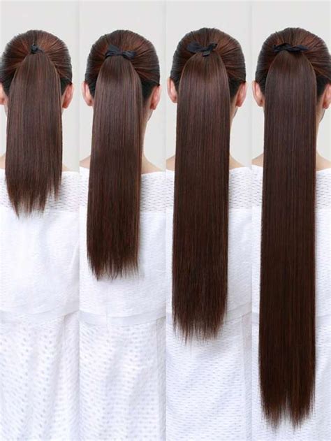 Straight Ponytail Synthetic Hair Extension Shein Uk