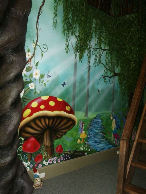 Pin By Michele Taylor On Playhouse Forest Mural Enchanted Forest