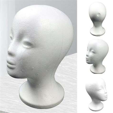 Travelwant 2pcsset Styrofoam Wig Head Tall Female Foam Mannequin Wig