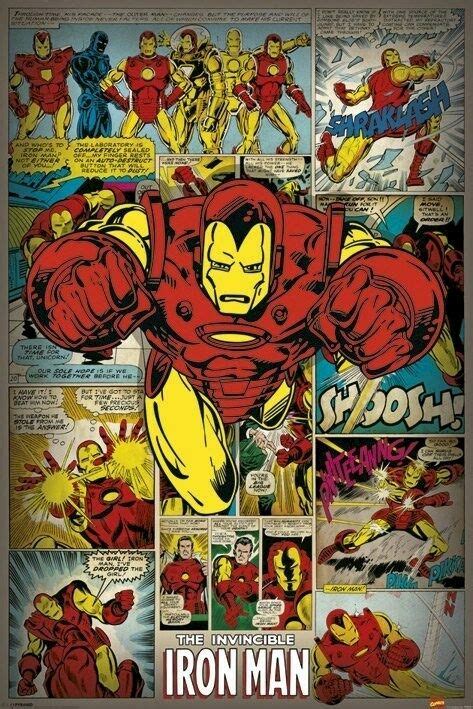 Iron Man Art Poster ~ Panels 24x36 Marvel Comic Book