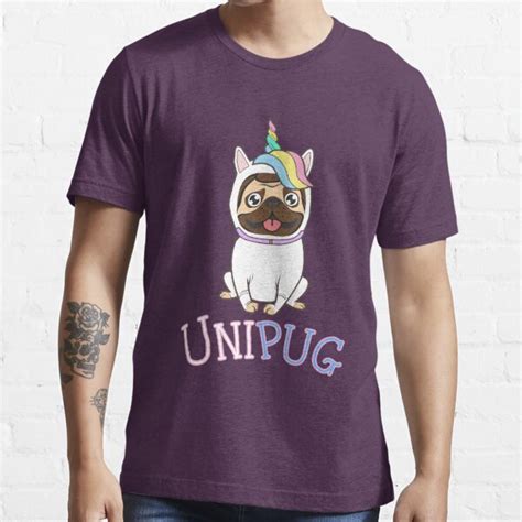 Unipug Cute Pug Unicorn Costume Pug Art T Shirt For Sale By
