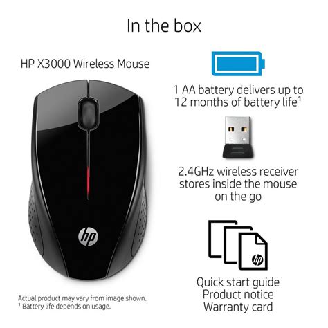 Buy Hp X3000 Wireless Optical Mouse Black Online Tps Tps