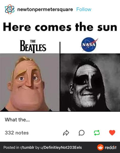 Here Comes The Sun Traumatized Mr Incredible People Who Don T Know