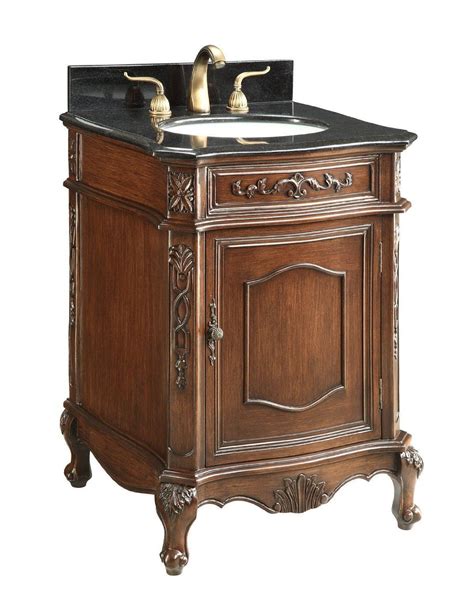 I didn't realize that putting a granite bathroom vanity top on would take so long, but with all the little things that came. 24 inch Adelina Antique Bathroom Vanity Black Granite Top ...