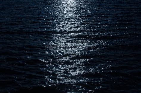Surface Of The Water At Night In The Moonlight Stock Image Image Of