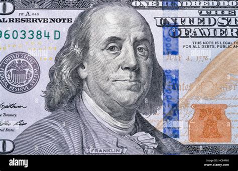 100 Dollar Bill President President George Washington Was Painted By