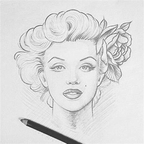 Detail Marilyn Monroe Pencil Sketch Koleksi Nomer 4