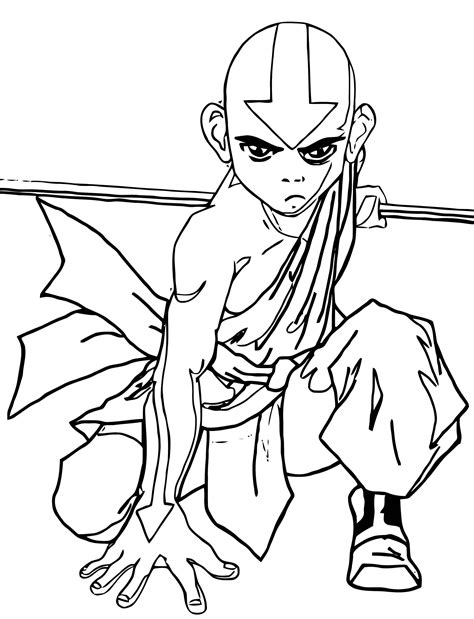 Aang Official Avatar Aang Coloring Page Wecoloringpag - vrogue.co
