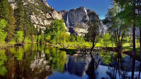Summer Landscape View To The Merced River Yosemite National Park Usa