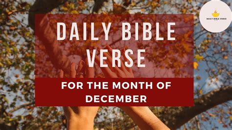 Daily Bible Verse December 1 2021 Youtube