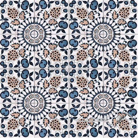 Ceramic Ornate Tile Texture Seamless 20285