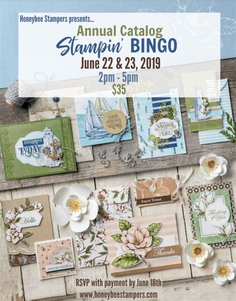 Annual Catalog 2019 2020 Stampin Bingo Honeybee Stampers