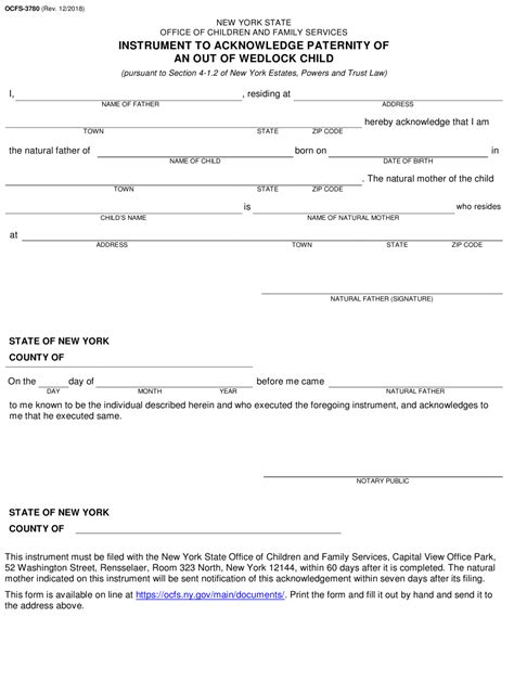 Form Ocfs 3780 Fill Out Sign Online And Download Printable Pdf New
