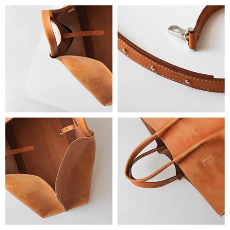 Handmade Vegetable Tanned Leather Genuine Leather Two Way Bag Etsy