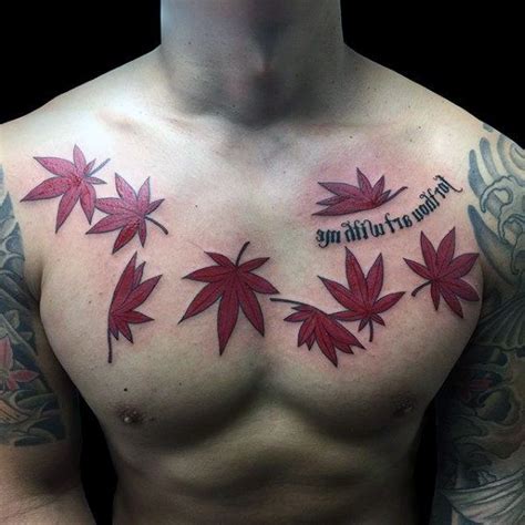 80 Maple Leaf Tattoo Designs For Men Canadian And Japanese Ink