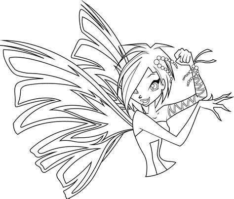 Winx Club Bloom Enchantix Coloring Pages Coloring Home