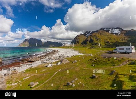 Utakleiv Beach Lofoten Islands Norway Stock Photo Alamy