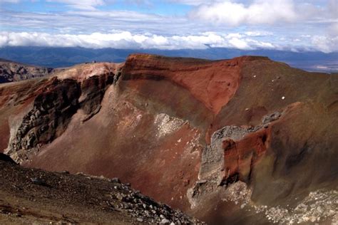 Red Crater Tongariro Alpine Crossing Natural Landmarks New Zealand