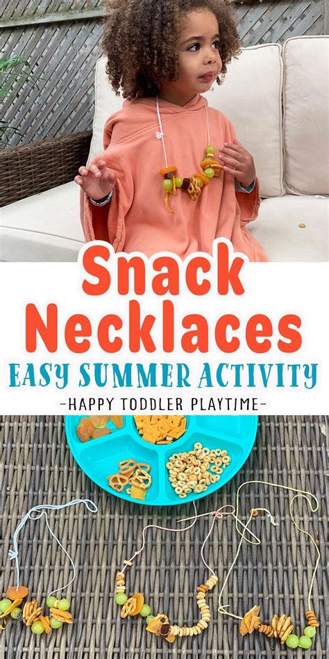 Snack Necklaces Fun And Easy Summer Activity Happy Toddler Playtime