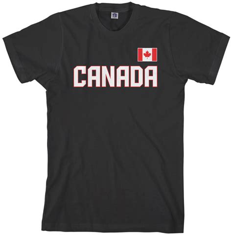 Print T Shirts Men Threadrock Mens Canada T Shirt Canadian Flag 100 Cotton Brand New T Shirts