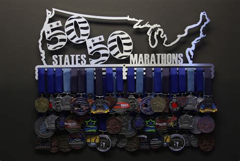 50 States 50 Half Marathons Sport And Running Medal Displays The