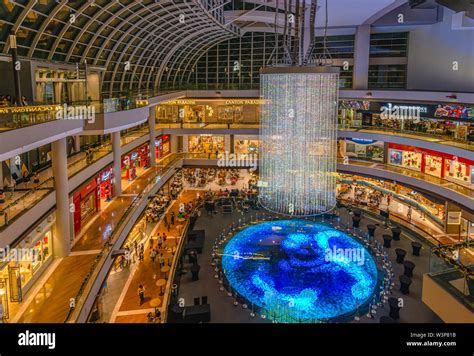 Digital Light Canvas At Marina Bay Sands Shopping Mall Singapore Stock