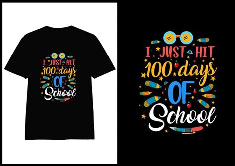 Premium Vector 100 Th Day School Typography T Shirt Design T Shirt