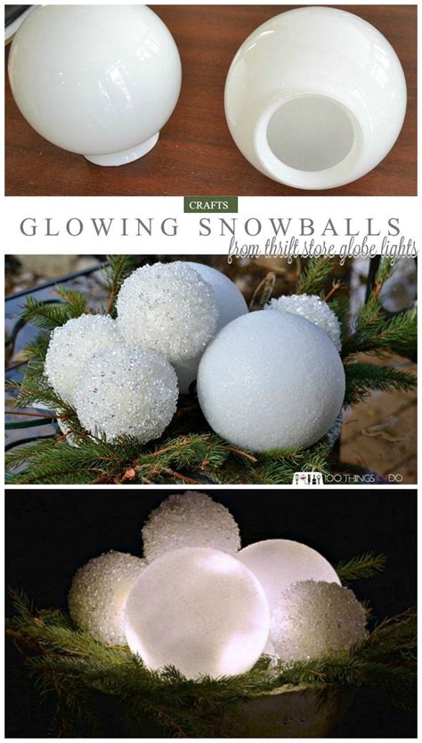 Glowing Snowballs Winter Decor Winter Decor Glowing Snowballs From