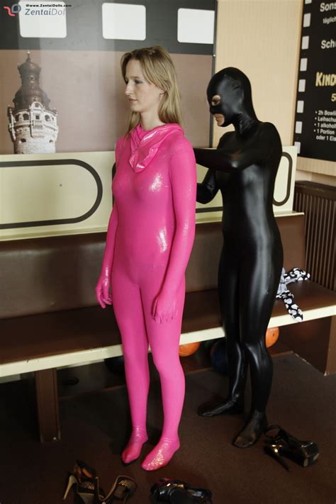 Two Black And Ping Zentai Wearing Girls Wit Xxx Dessert Picture 6