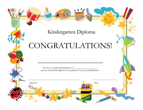 Free Printable Kindergarten Diploma Printable Word Searches