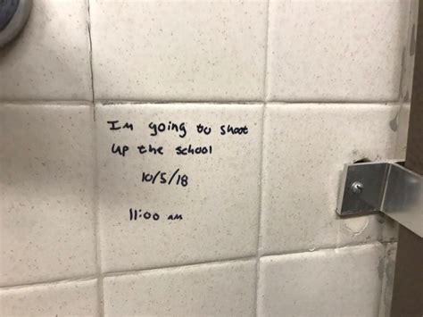 Ttpd Investigating Threat Written On Bathroom Wall News