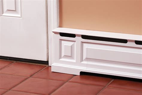 It seems the original finned tube element manufacturers thought it was acceptable to expect home owners to constantly paint their covers. Tips: DIY Baseboard Heater Covers For Your Living Space — Gratevilledead.com