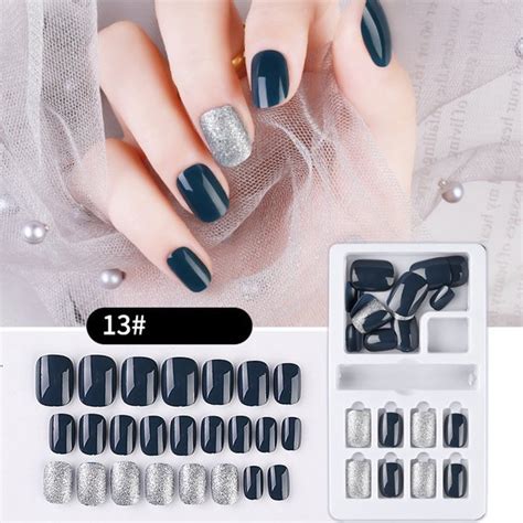 Shop with afterpay on eligible items. Mnycxen 24Pcs Fake Nails Reusable Stick On Nails Press On ...