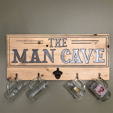 Man Cave Bar Beer Sign Art Wall Decor Wall Art Personalized Wood