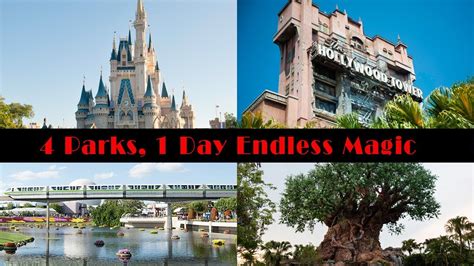4 Parks 1 Day Disney World Youtube