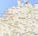 Rostock on map of Germany