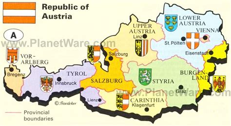 Map Of Republic Of Austria Planetware